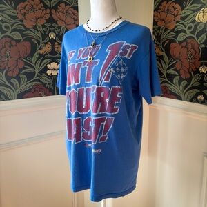 Vintage IF YOU AINT 1ST YOURE LAST Talladega Nights Ricky Bobby Graphic Tee 🏎️🏁